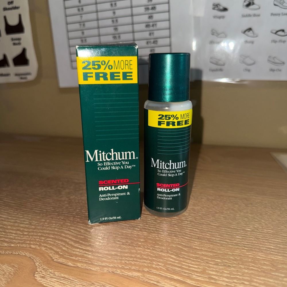 Mitchum Roll-On Deodorant Men 1.9oz Green Scented Maximum Protection Vintage